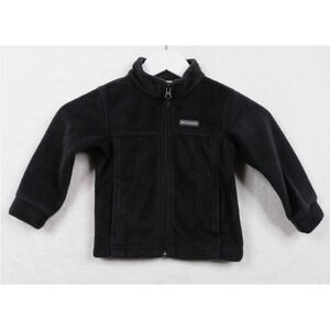 COLUMBIA Fleece Jacket Full Zip Black‎ Unisex Toddler Kids Sz 3T